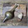 Antique 4” Steel Tipped Solid Brass Plumb Bob Unusual Shape - Good Condition