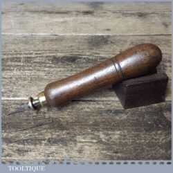 Vintage Beechwood Brass Multi Tool With 2 Attachments - Good Condition