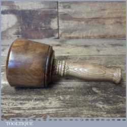 Handmade Wood Turned Old Lignum Mallet Ash Handle Lignum Wedge