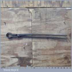 Antique Pair Of Blacksmiths 24” Square Tongs - Good Condition