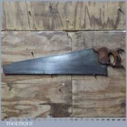 19th C Antique Buck Tottenham 28” Progressive Rip Saw 1838-1930 Sharpened