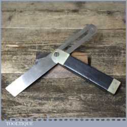 Vintage Carpenters Ebony Brass Sliding Bevel - Good Condition