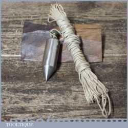 Vintage Nickel Plated Cast Steel Plumb Bob - Good Condition