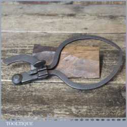 Antique 19th Century 7” Hand Forged Steel Box Jointed Outside Calipers