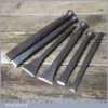 Old Vintage Set 6 Stone Mason’s Or Sculpture’s Chisels - Good Condition
