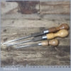 3 Vintage Cabinet Makers Beech Handled Screwdrivers - Fully Refurbished