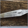 Vintage F Woodcock Carpenter’s 5/32” Cast Steel Sash Mortice Chisel