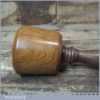 Handmade Wood Turned Old Lignum Mallet Walnut Handle Boxwood Wedge