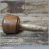 Handmade Wood Turned Old Lignum Mallet Ash Handle Ebony Wedge