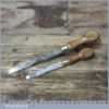 2 No: Vintage Cabinet Makers Beechwood Handled Screwdrivers