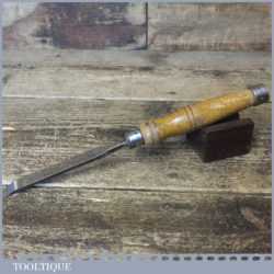 Vintage Carpenter’s 3/8” Firmer Chisel Reinforced Ash Handle Sharpened