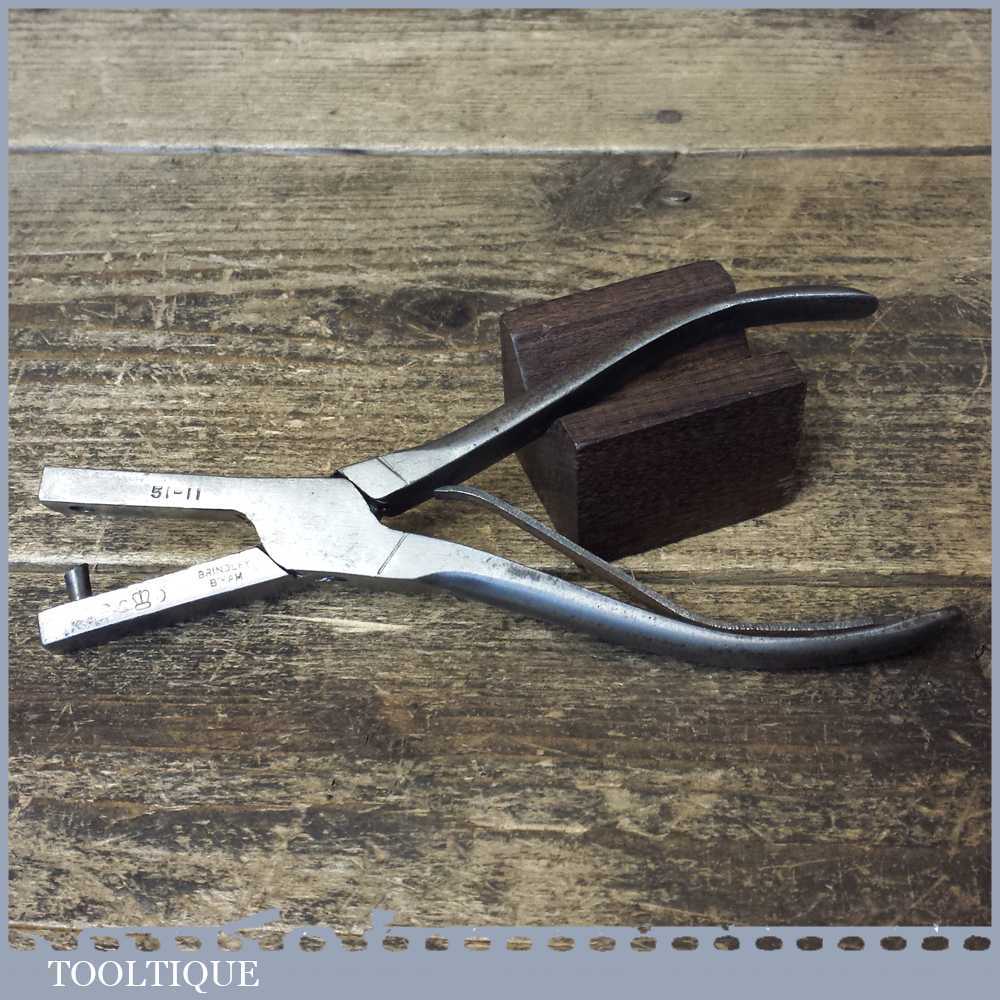 Vintage Brindley Leatherworker’s Eyelet Extracting Pliers Guide - Good Condition
