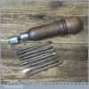 Antique Beechwood Multi Tool With 9 Attachments - Good Condition