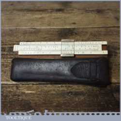 Vintage Keuffel & Esser NY Slide Rule Leather Case - Good Condition