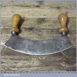 Antique M&S Kitchenalia Chef’s 9 ½” Mezzaluna Cutter - Good Condition