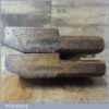 Antique No: 8 Pair E Blaby 1/2” Hollow & Round Beechwood Moulding Planes