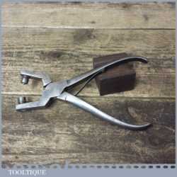 Vintage Leatherworking Box Jointed Eyelet Closing Pliers - Good Condition