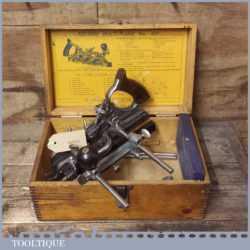 Vintage Boxed Record No: 405 Combination Plough Plane 22 Cutters Refurbished