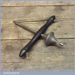 Rare Early Ebony Handled Pump Bow Drill Weighted with Lead