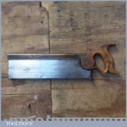 Early Vintage R Groves 12” Brass Back Tenon Saw 11” TPI - Sharpened Refurbished