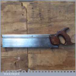 Antique Hill Late Howel London 1840 Steel Back Tenon Saw 13” TPI - Sharpened