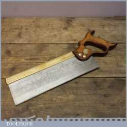 Vintage Sheffield Made Superior Warranted 12” Brass Back Tenon Saw
