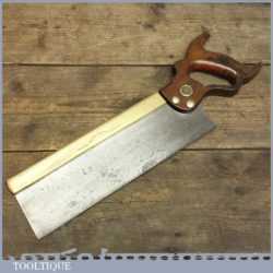 Vintage Henry Disston Philadelphia USA 12” Brass Back Tenon Saw