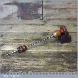 Antique 11 ½” Archimedes Drill Beechwood Handles - Fully Refurbished