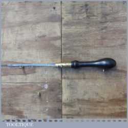 Vintage 19TH Century Ebony Brass Pad Saw - Ready For Use