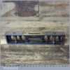Ornate Vintage J Rabone 9” Cast Steel Brass Machinists Spirit Level