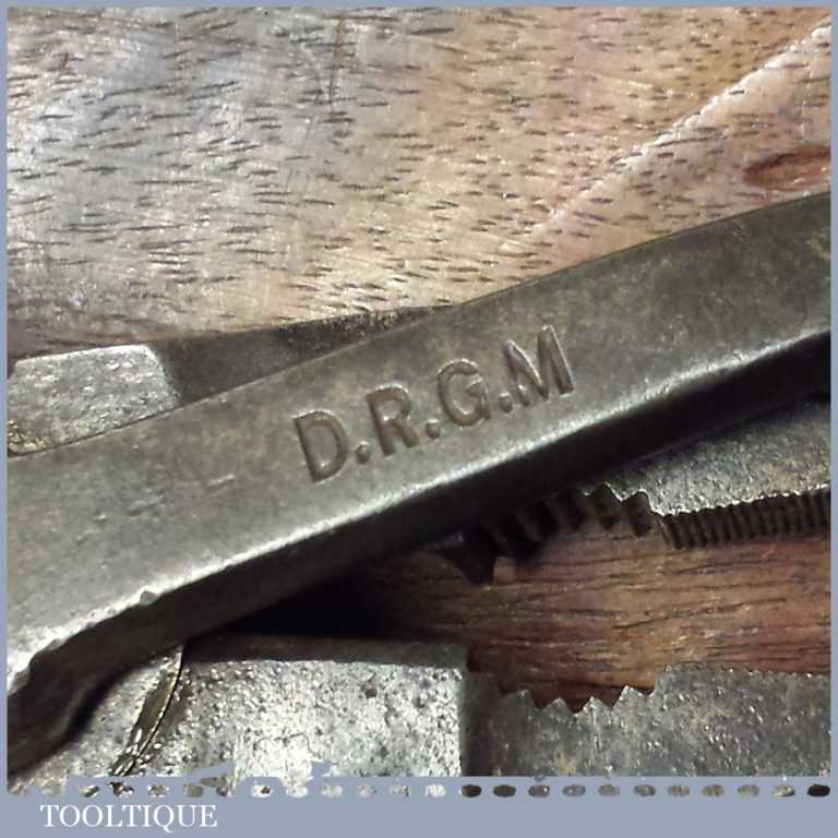 Vintage DRGM Germany Dual Purpose Pliers Pipe Grips Good Condition