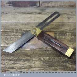 Crisp Vintage Elliot-Lucas Rosewood And Brass Sliding Bevel