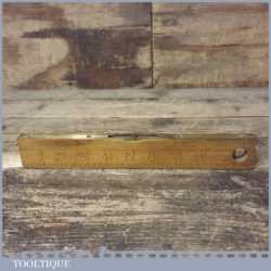 Vintage J Rabone No: 1372 Boxwood Brass 10” Calibrated Spirit Level