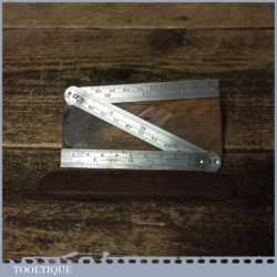 Vintage Chesterman No: 891 Metric & Imperial 12” Steel Folding Pocket Ruler