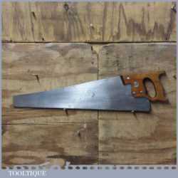 Vintage Disston Canada 24” Cross Cut Handsaw With 6 TPI - Sharpened