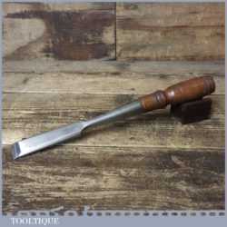 Vintage F Woodcock Timber Framing 1” Heavy Duty Socketed Bevel Edge Chisel