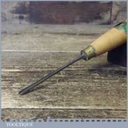 Vintage H Taylor 3/16” Straight Wood Carving Deep Gouge Chisel - Sharpened Honed