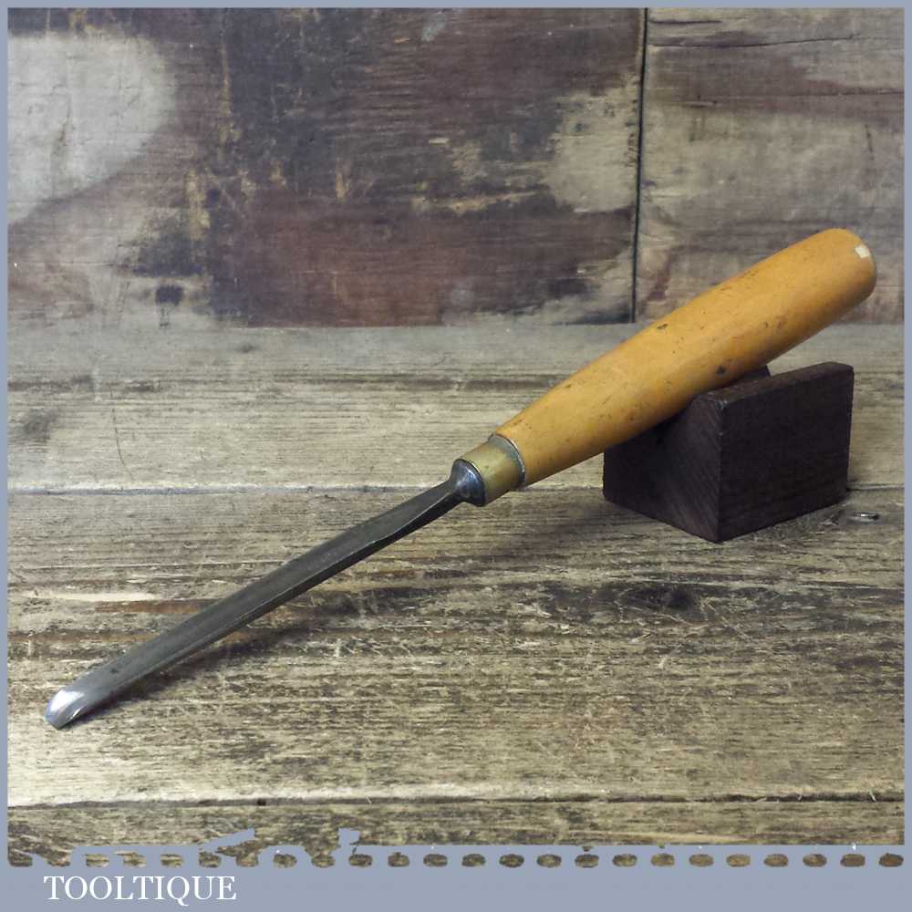 Vintage Robert Sorby 5/16” Straight Wood Carving Gouge Chisel - Sharpened