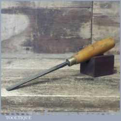 Vintage J B Addis 3/8” Straight Wood Carving Gouge Chisel - Sharpened Honed
