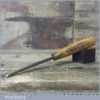 Vintage Melhuish 3/8” Straight Wood Carving Gouge Chisel - Sharpened Honed