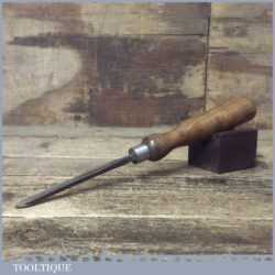 Vintage A Hildick 1/4” Straight Wood Carving Gouge Chisel - Sharpened Honed