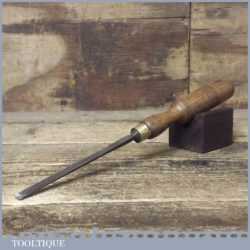 Vintage I. Sorby 5/16” Straight Wood Carving Gouge Chisel - Sharpened Honed