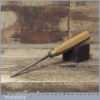Vintage 3/16” Straight Wood Carving Gouge Chisel - Sharpened Honed