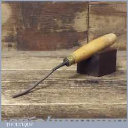 Vintage No: 15 Henry Taylor 1/8” Curved Wood Carving Gouge Chisel - Refurbished