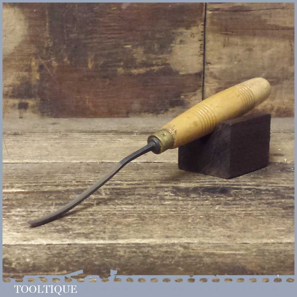 Vintage No: 15 Henry Taylor 1/8” Curved Wood Carving Gouge Chisel - Refurbished
