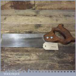 Vintage Thomas Finn Steel Back 10” Dovetail Saw 20 TPI - Sharpened RIP