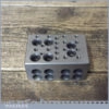 Vintage Engineers Steel Block J Kier - Tapered Edge Threaded Holes