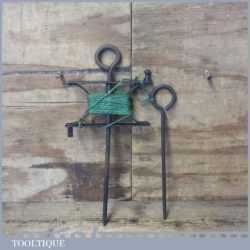 Vintage Wrought Iron Gardening Seed Line Complete - Good Condition