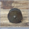Rare Farrow Antique 3 ½” Brass Drum Fishing Reel Early Fish Logo
