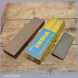 Vintage Norton India Oil stone In Original Box - Sharpening Tool